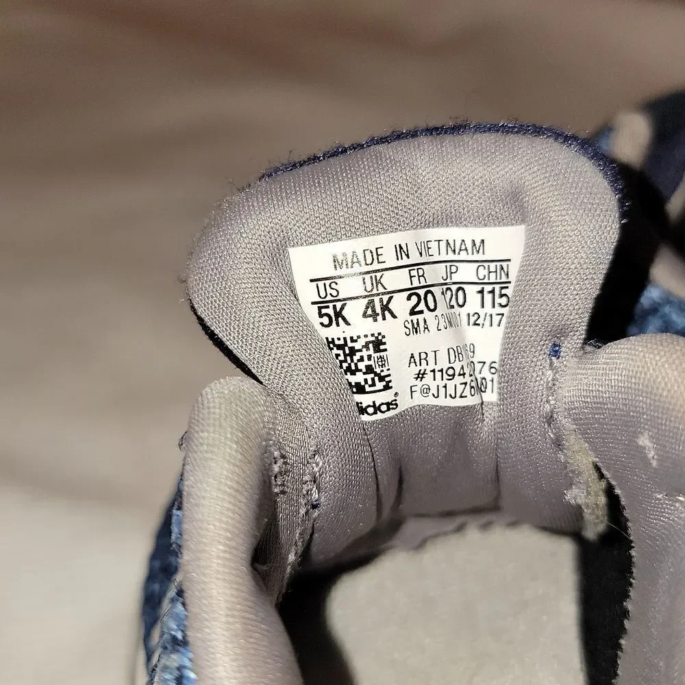Adidas Toddler Cloudfoam Racer TR Sneaker Shoes Navy & Grey Size 5